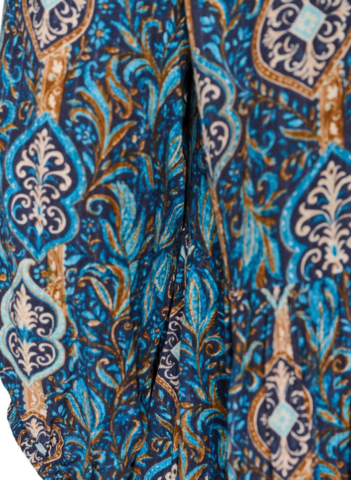 Blouse met paisleyprint en kanten detail, Blauw, Packshot image number 3