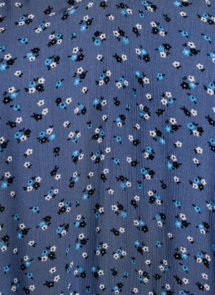 Tunic met bloemenprint en 3/4 mouwen, Blauw, Packshot image number 2