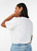 T-shirt en 100% coton avec manches courtes et imprim&eacute;, Blanc, Model image number 2