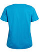 T-shirt col V, Bleu, Packshot image number 1