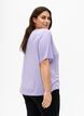 Melange Blouse met korte mouw, Violet Tulip Mel., Model image number 1