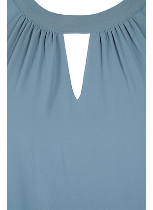 Chiffon blouse met 3/4 mouwen, Goblin Blue, Packshot image number 2