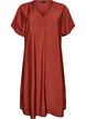 Jurk met V-hals van viscose, Rood, Packshot image number 0