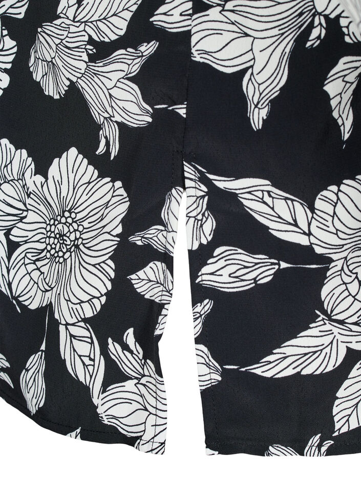 Chemise à imprimé floral, Noir, Packshot image number 3