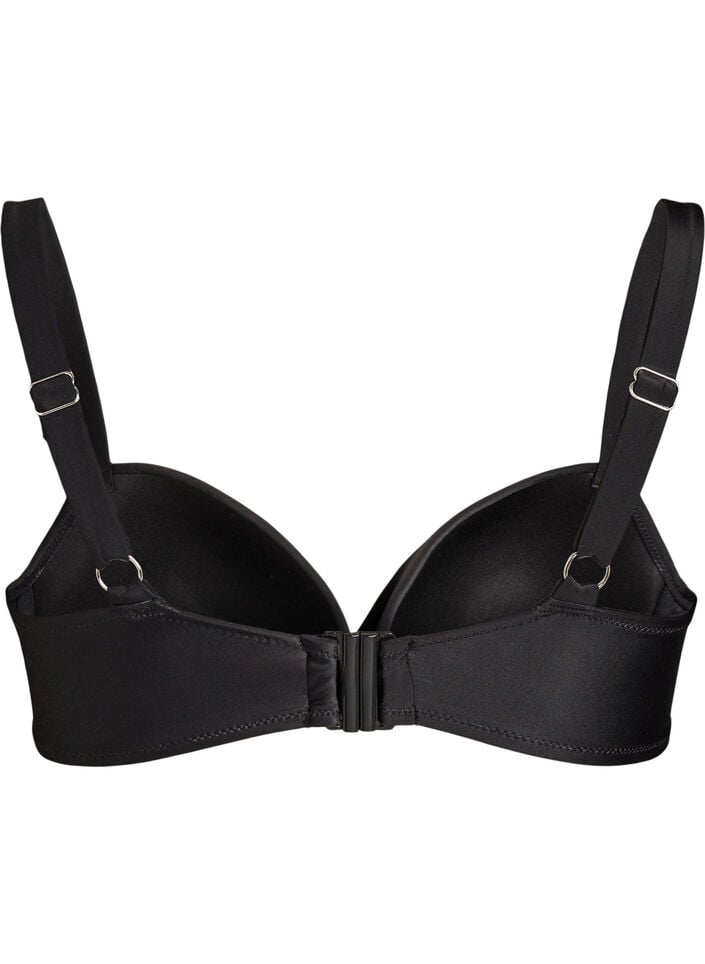 Haut de bikini avec armatures et drapé, Noir, Packshot image number 1