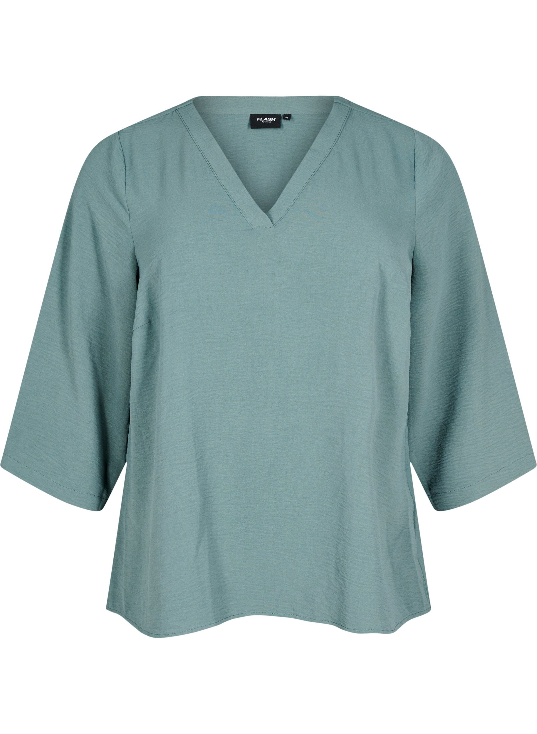 ZizziFLASH - Blouse met 3/4 mouwen, Groen, Packshot image number 0