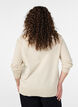 Cardigan en maille fine avec col rond, Beige, Model image number 2