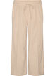Pantalon en velours c&ocirc;tel&eacute; &agrave; coupe ample et taille haute, Beige, Packshot image number 0