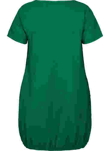 Katoenen jurk met korte mouwen, Verdant Green, Packshot image number 1