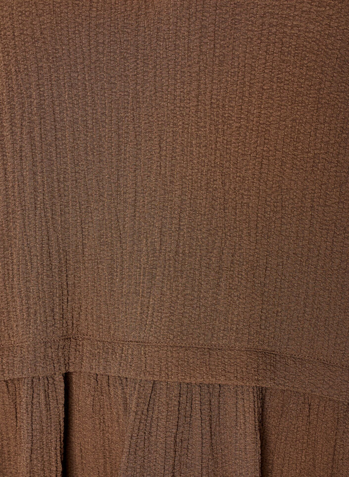 Tunique froiss&eacute;e &agrave; manches 1/2, Marron, Packshot image number 2