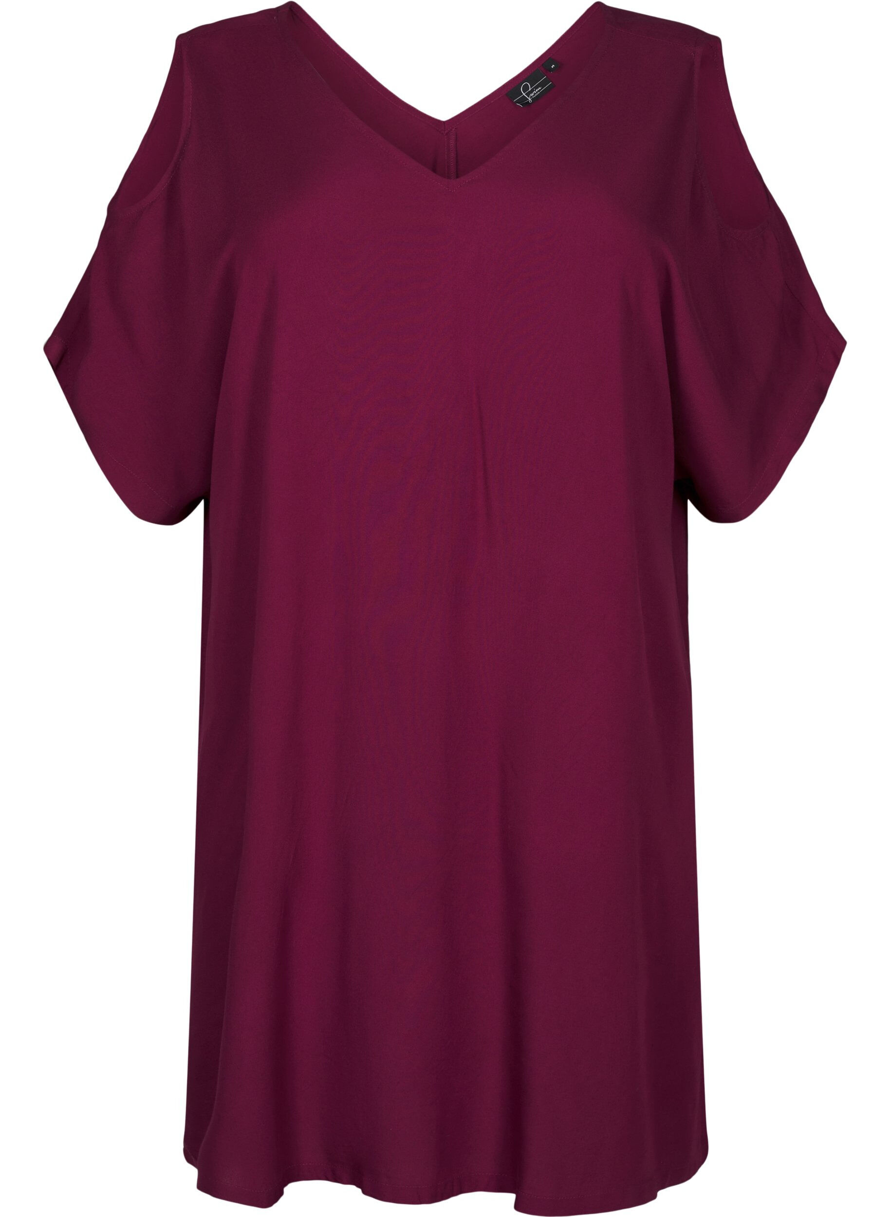 Strandjurk in viscose met schouderdetail