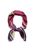 Vierkante sjaal met satijnlook en patroon, Paars, Packshot image number 0