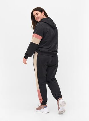 Pantalon de survêtement avec bandes latérales, DGM/Rose, Model image number 0