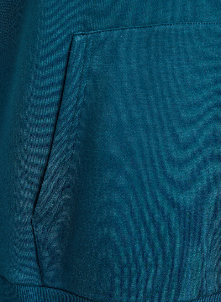 Sweat &agrave; capuche avec motif brod&eacute; devant, Vert, Packshot image number 3