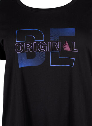 Sport-T-shirt met print, Black w. Be Original, Packshot image number 2