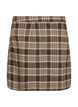 Korte geruite rok met A-lijn pasvorm, Bruin, Packshot image number 1