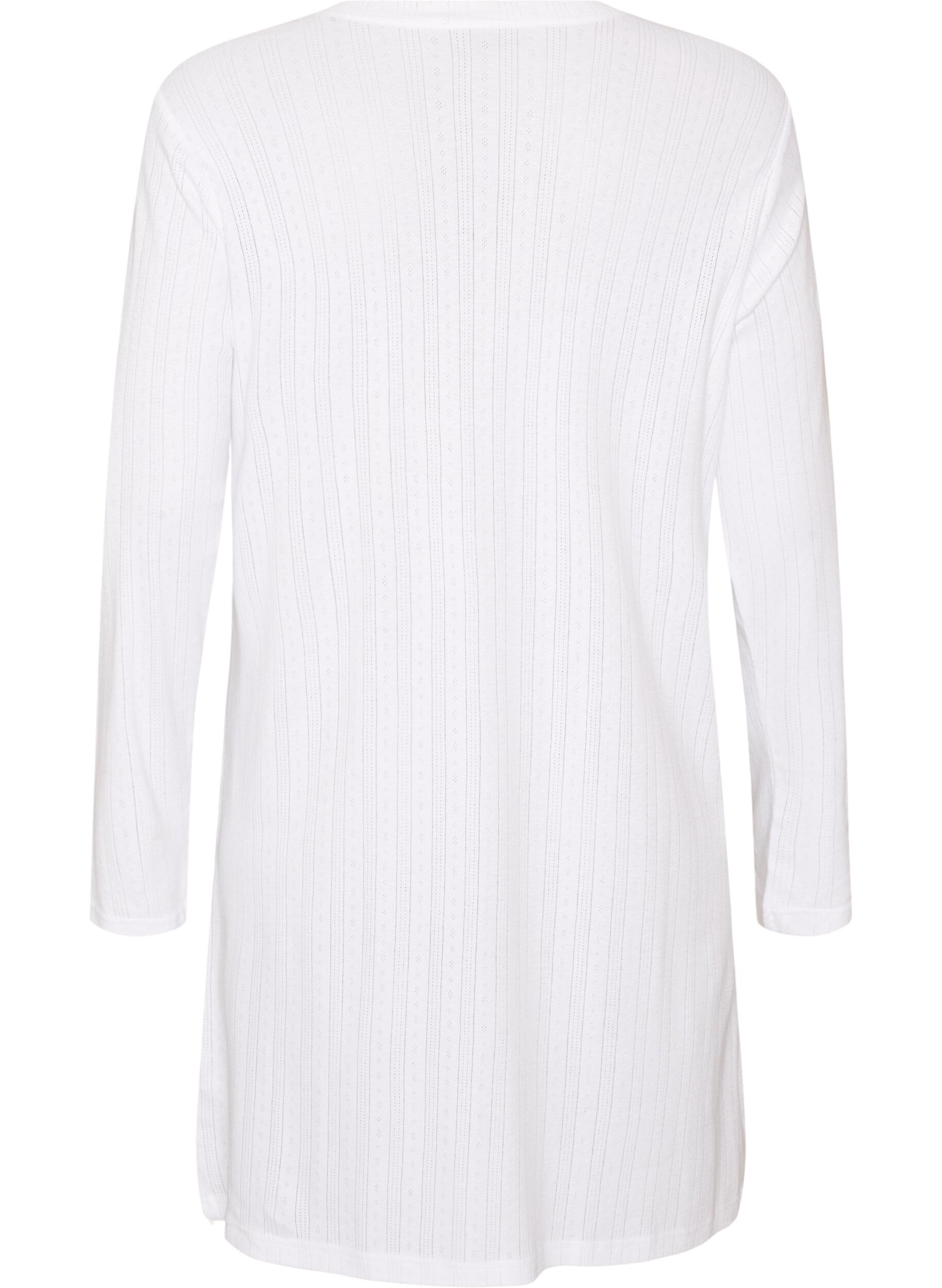 ZizziNuisette en coton biologique avec broderie ajour&eacute;e, Blanc, Packshot image number 1