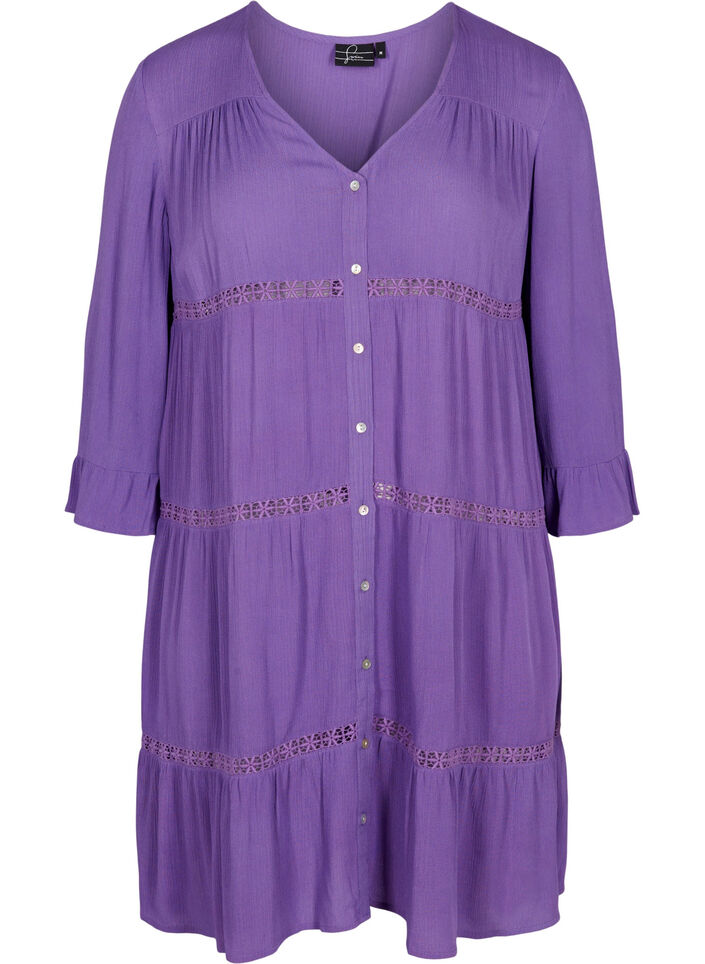 Robe de plage en viscose, Royal Lilac, Packshot image number 0