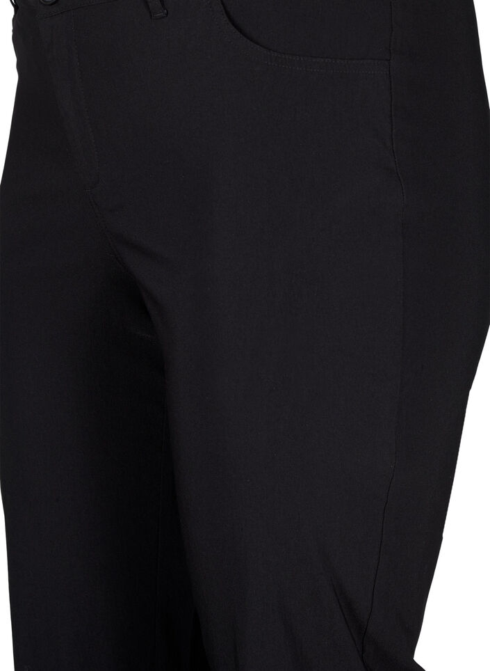 Pantalon classique en viscose m&eacute;lang&eacute;e, Noir, Packshot image number 2
