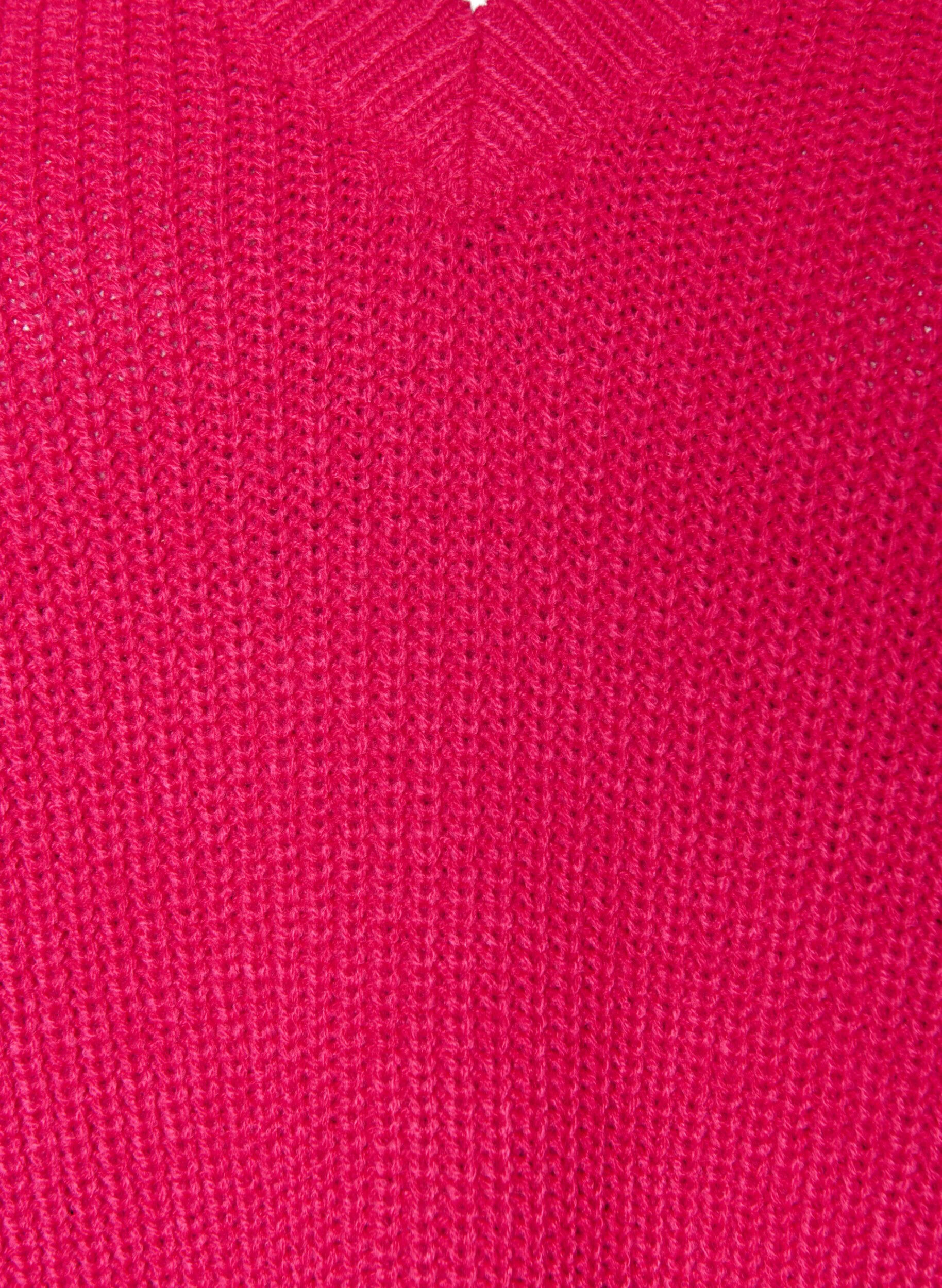 ZizziLange ribgebreide blouse met V-hals, Roze, Packshot image number 2