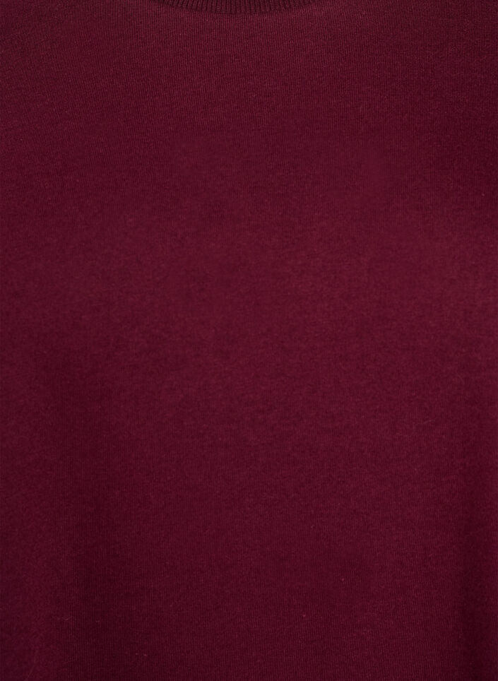 Knielange katoenen T-shirtjurk, Rood, Packshot image number 2