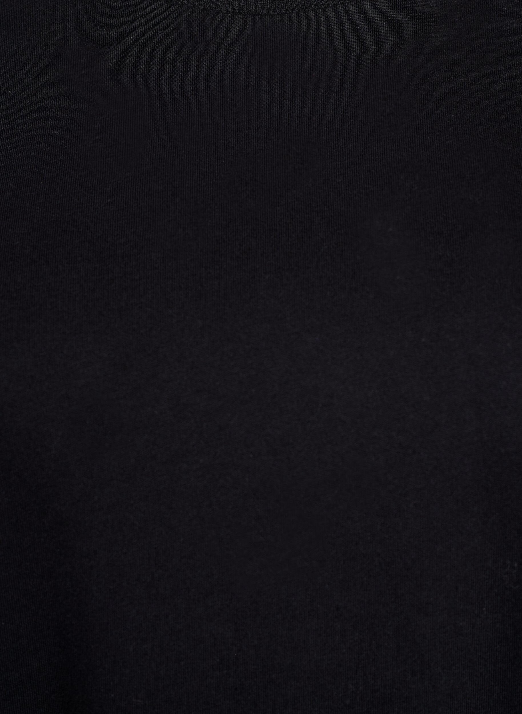 ZizziKnielange katoenen T-shirtjurk, Zwart, Packshot image number 2