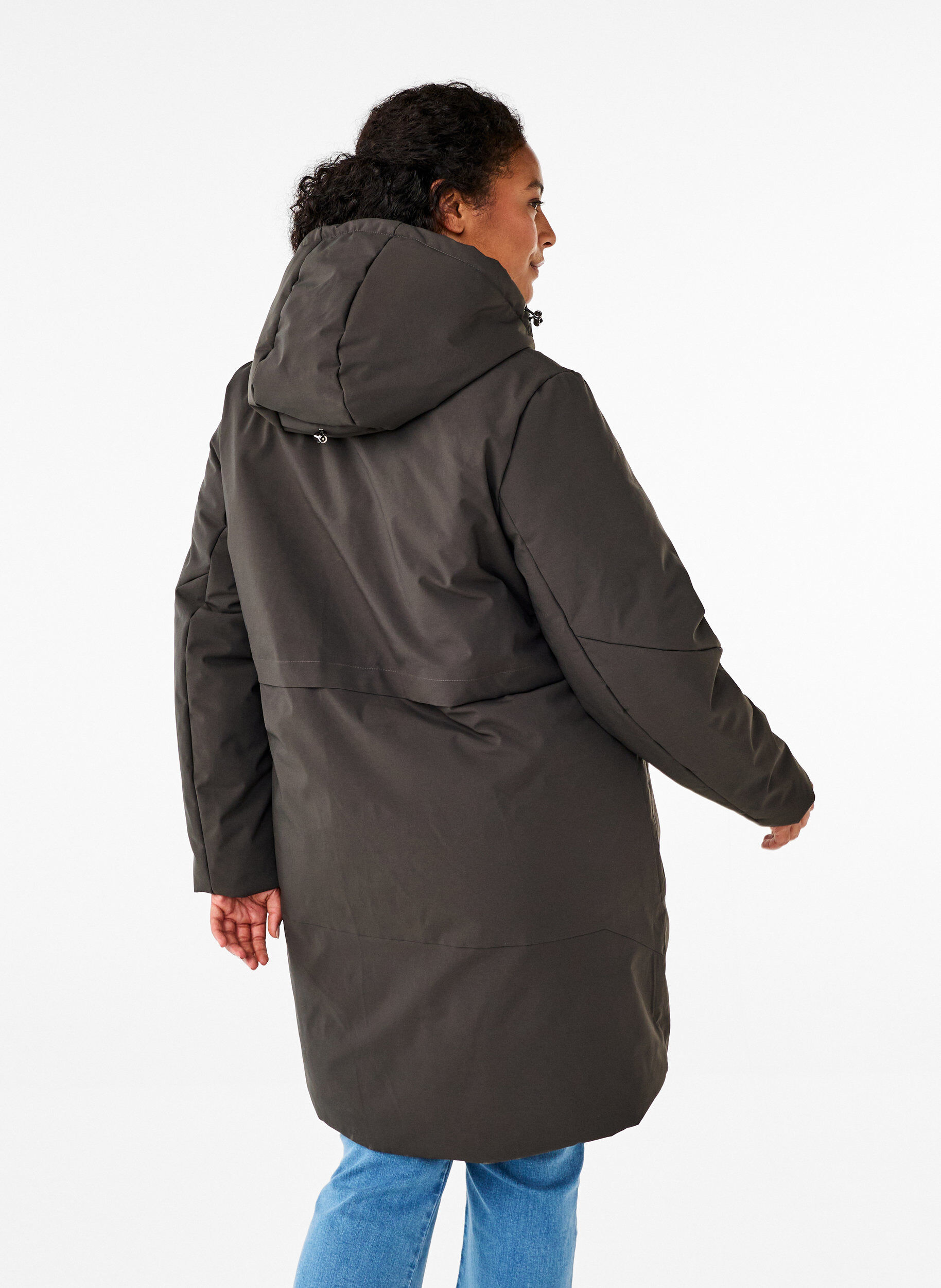 ZizziWinterjas met verstelbare taille, Grijs, Model image number 2