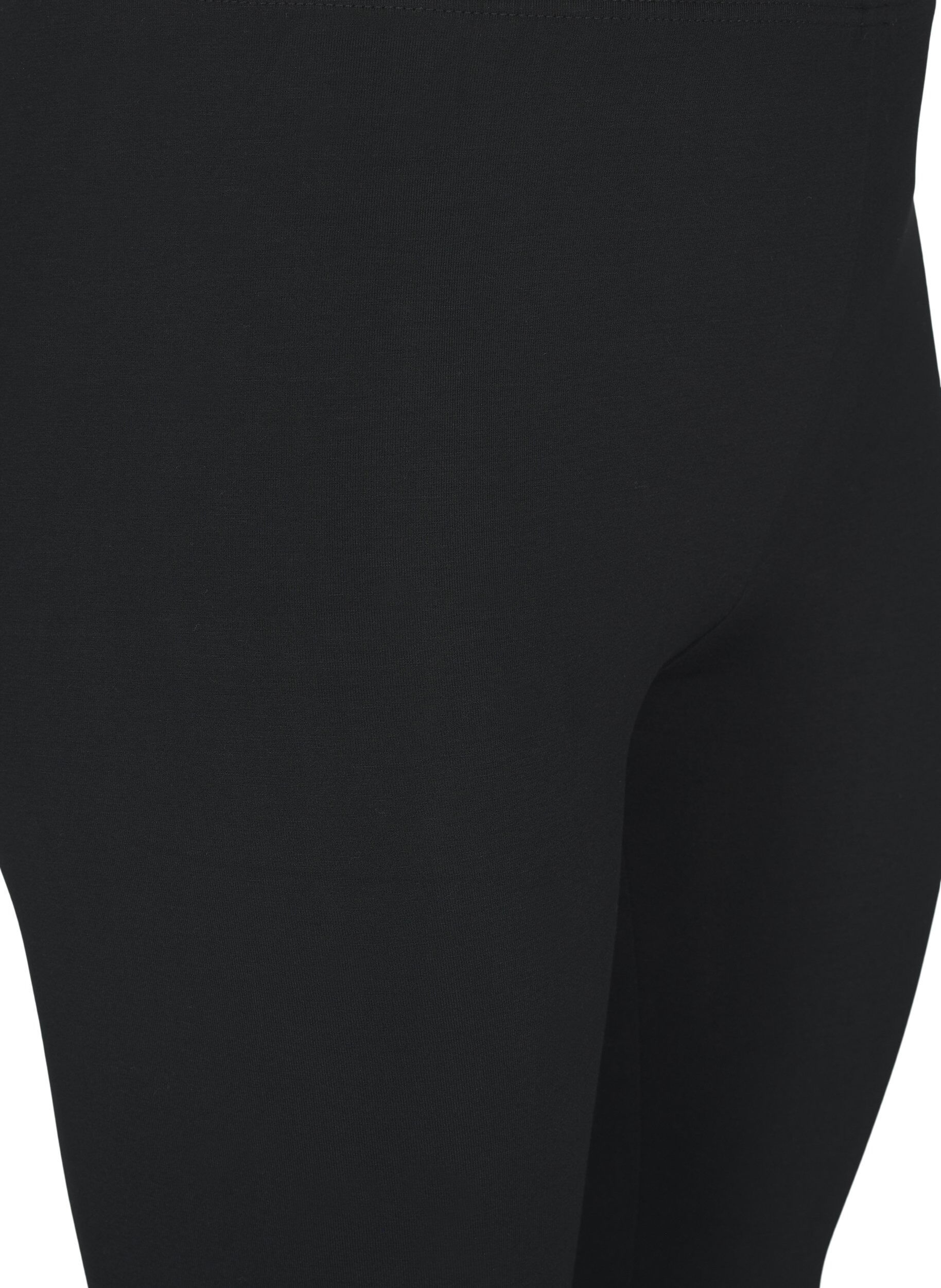 Zizzi Leggings 3/4 de base en viscose, Black, Packshot image number 2
