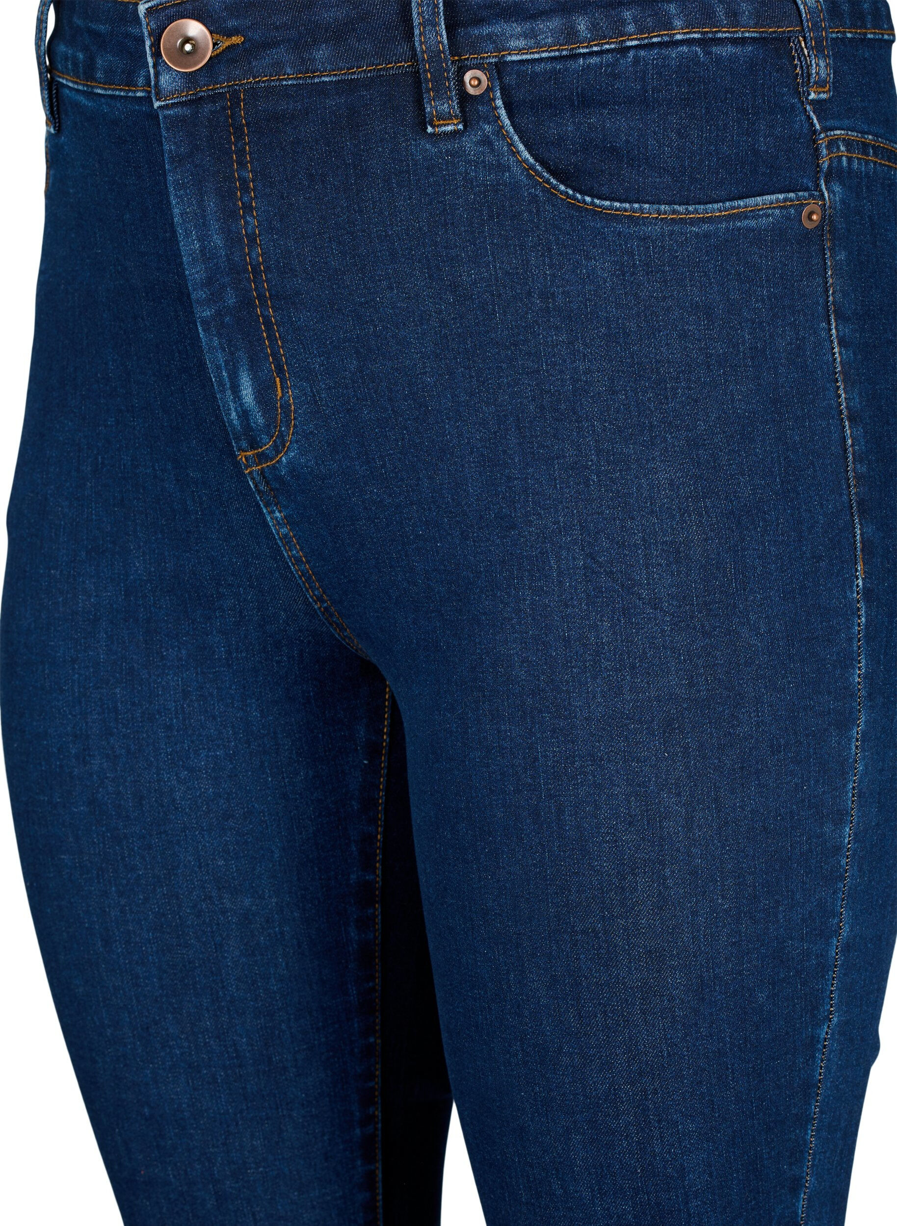 ZizziAmy jeans met een hoge taille en super slanke pasvorm, Blauw, Packshot image number 2