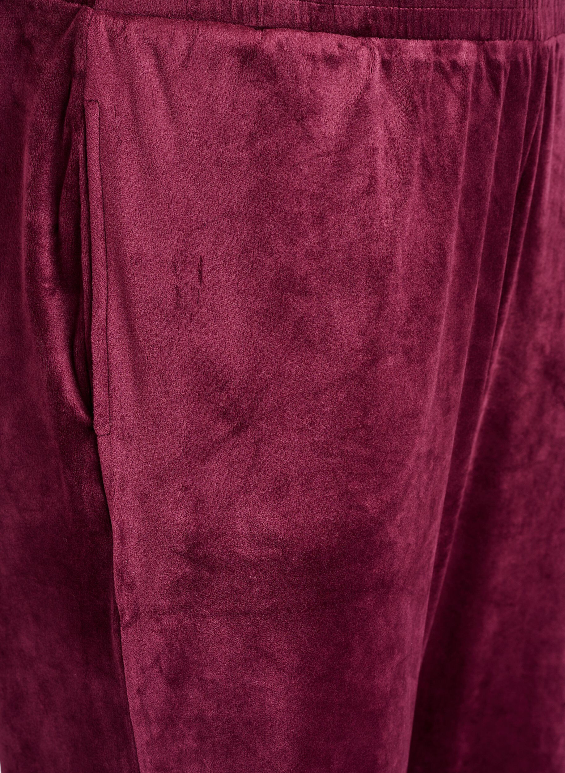 ZizziPantalon ample en velours, Bordeaux, Packshot image number 2