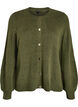 Cardigan en maille douce avec boutons dor&eacute;s, Vert fonc&eacute;, Packshot image number 0
