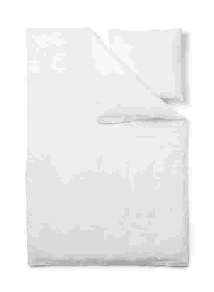 Beddengoed set van katoen in effen kleur, White Alyssum, Packshot image number 1