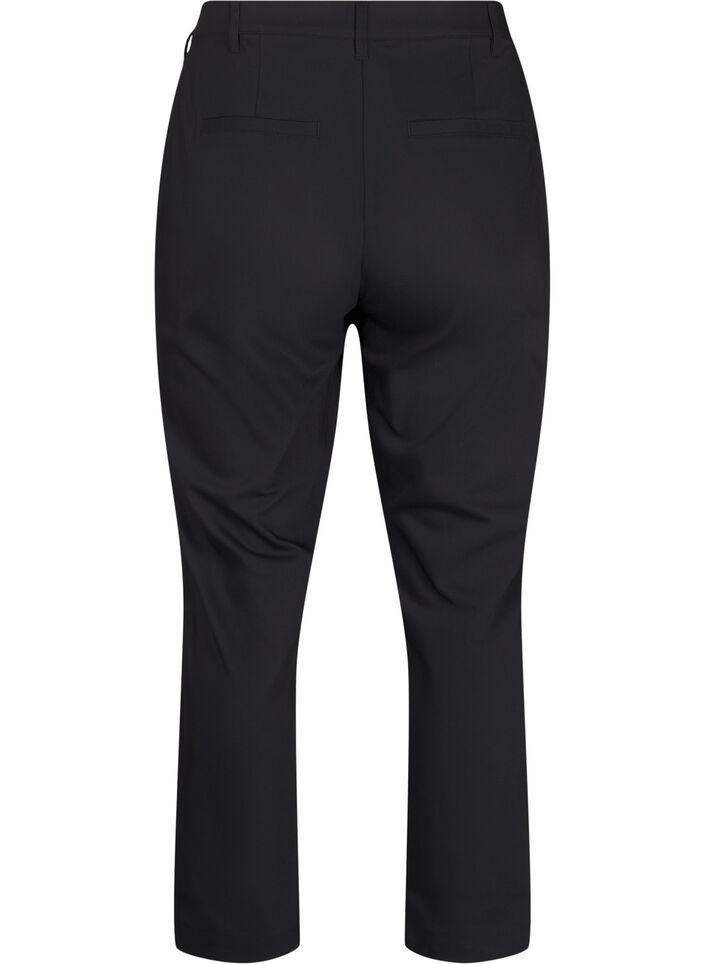 Pantalon coupe droite à taille haute, Noir, Packshot image number 1