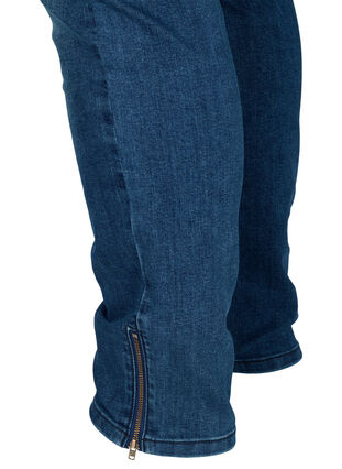 Extra slanke Sanna jeans met rits, Blue denim, Packshot image number 3