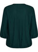 Blouse met textuur en 3/4 mouwen, Groen, Packshot image number 1