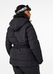 Ski jas met capuchon en riem, Black, Model image number 1