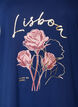 Katoenen T-shirt met V-hals en print aan de voorkant, 1447, Packshot image number 2