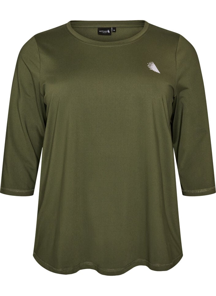 Haut de sport avec manches 3/4, Vert, Packshot image number 0