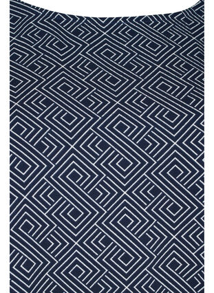 Robe imprimée à manches 3/4, Blue Graphic, Packshot image number 2