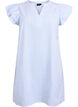 Korte gestreepte jurk met ruches, Blauw, Packshot image number 0