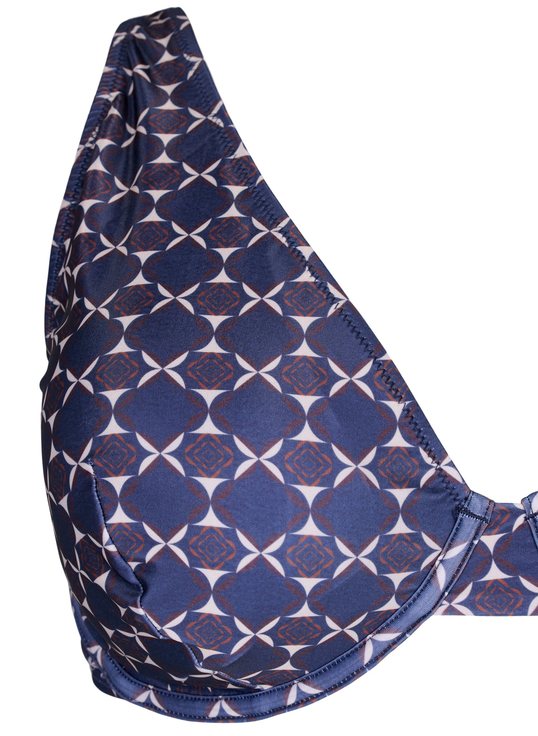 Zizzi Bas de bikini taille haute avec jambe &eacute;chancr&eacute;e, Bleu, Packshot image number 2