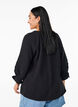 Katoenen mousseline blouse met 3/4 mouwen, Black, Model image number 1