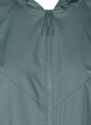 Korte jas met ritssluiting en capuchon, Balsam Green, Packshot image number 2