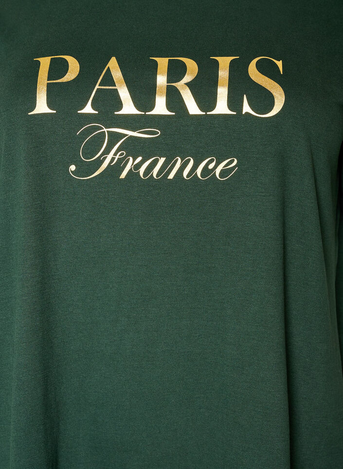 T-shirt met motief, Groen, Packshot image number 2