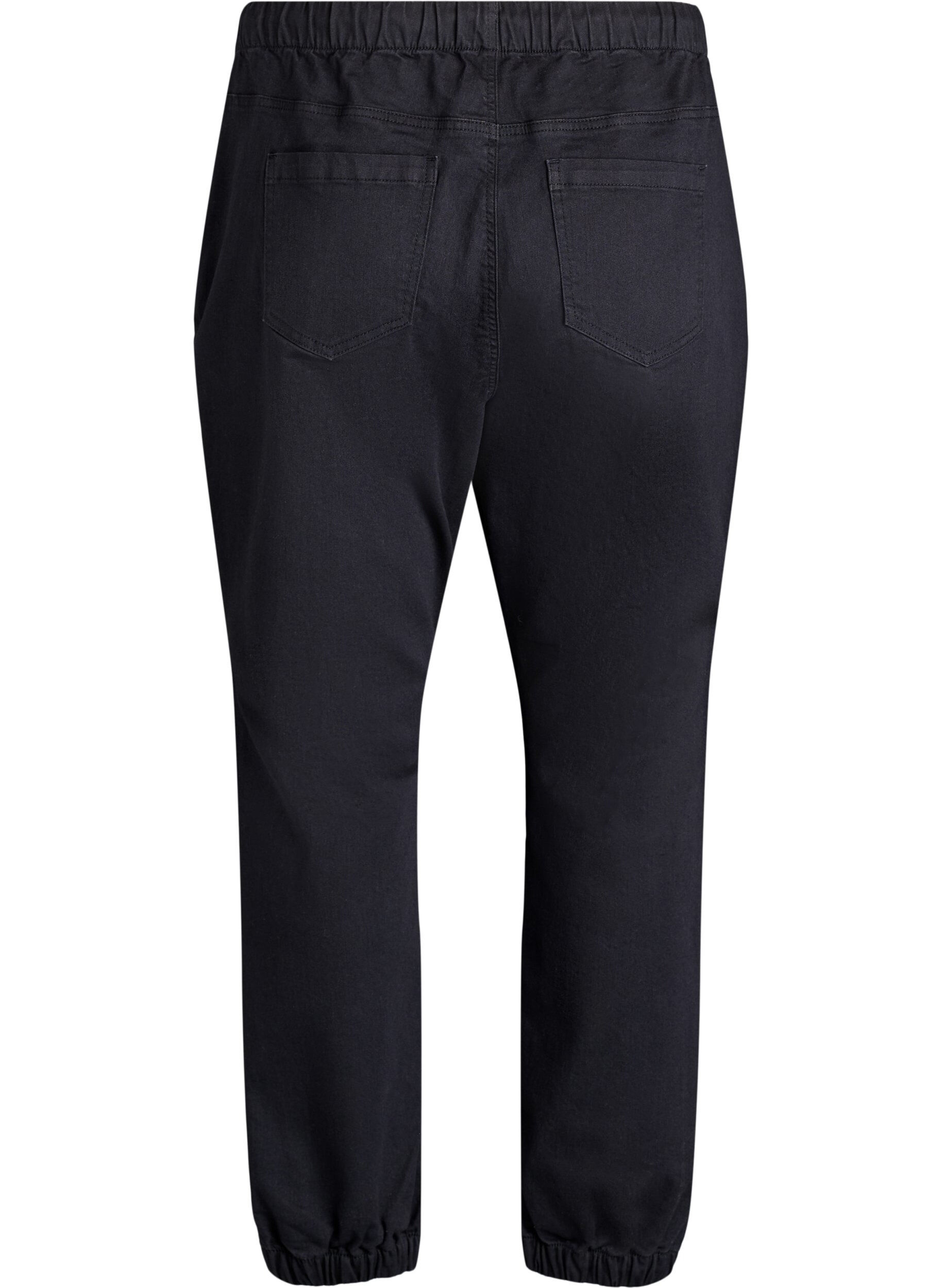 ZizziPantalon de jogging en denim avec des poches, Noir, Packshot image number 1