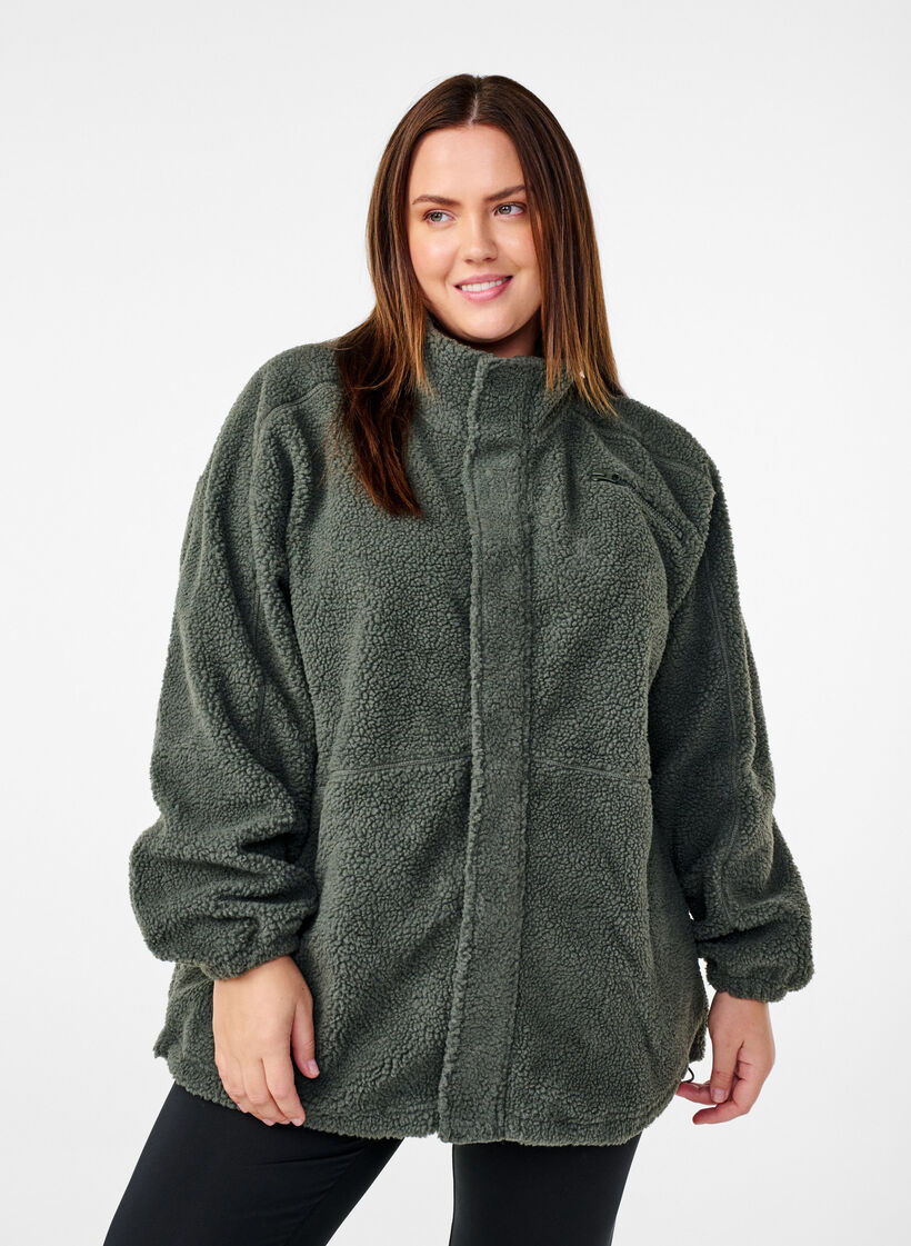 Fleece jas met zakken, Urban Chic, Model image number 0