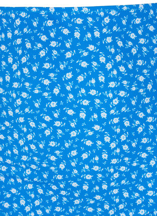 Bikinibroekje met extra hoge taille en bloemenprint, Blue Flower Print, Packshot image number 2