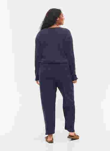 Pyjama broek in katoen met motief, Navy Blazer, Model image number 1