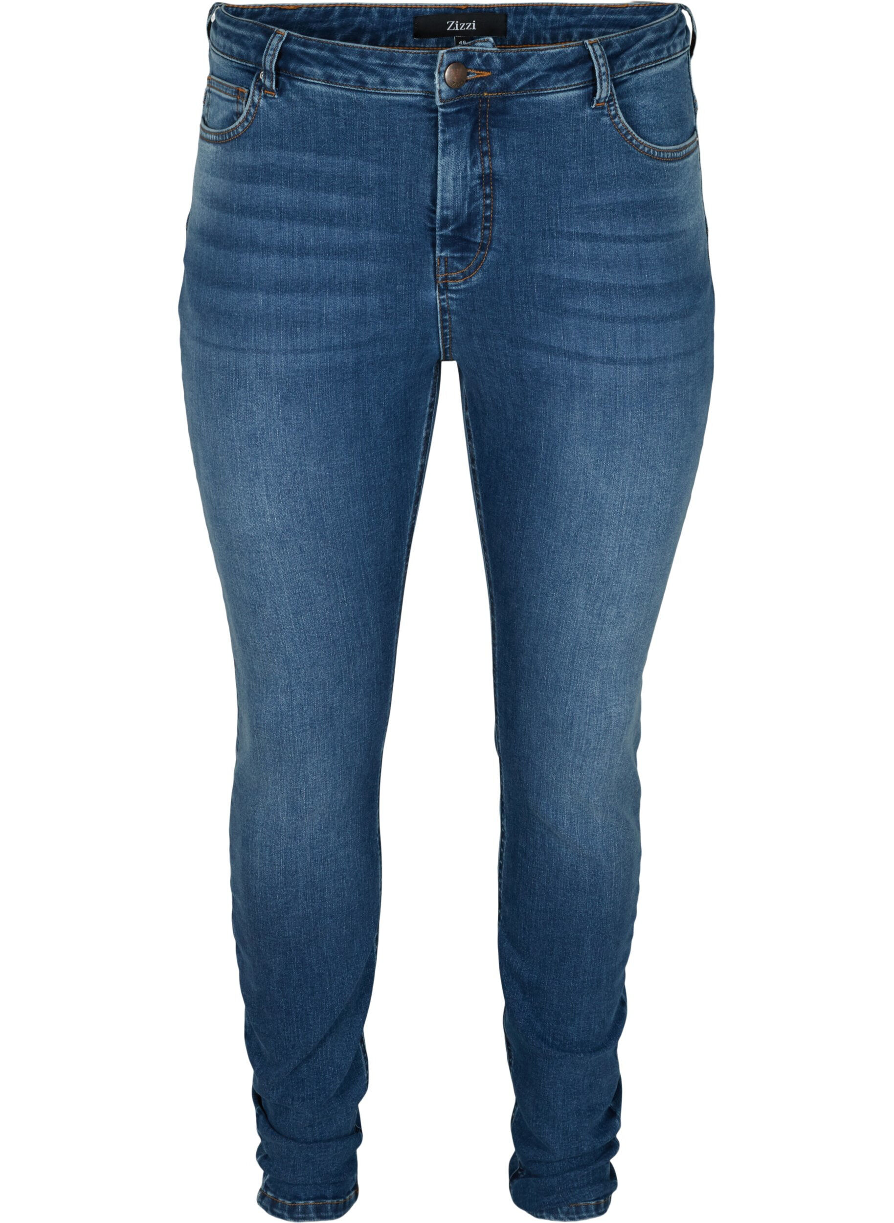 Zizzi Jean Amy taille haute avec push up, Blue denim, Packshot image number 0