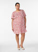Robe courte en coton &agrave; imprim&eacute; floral, Rouge, Model image number 1